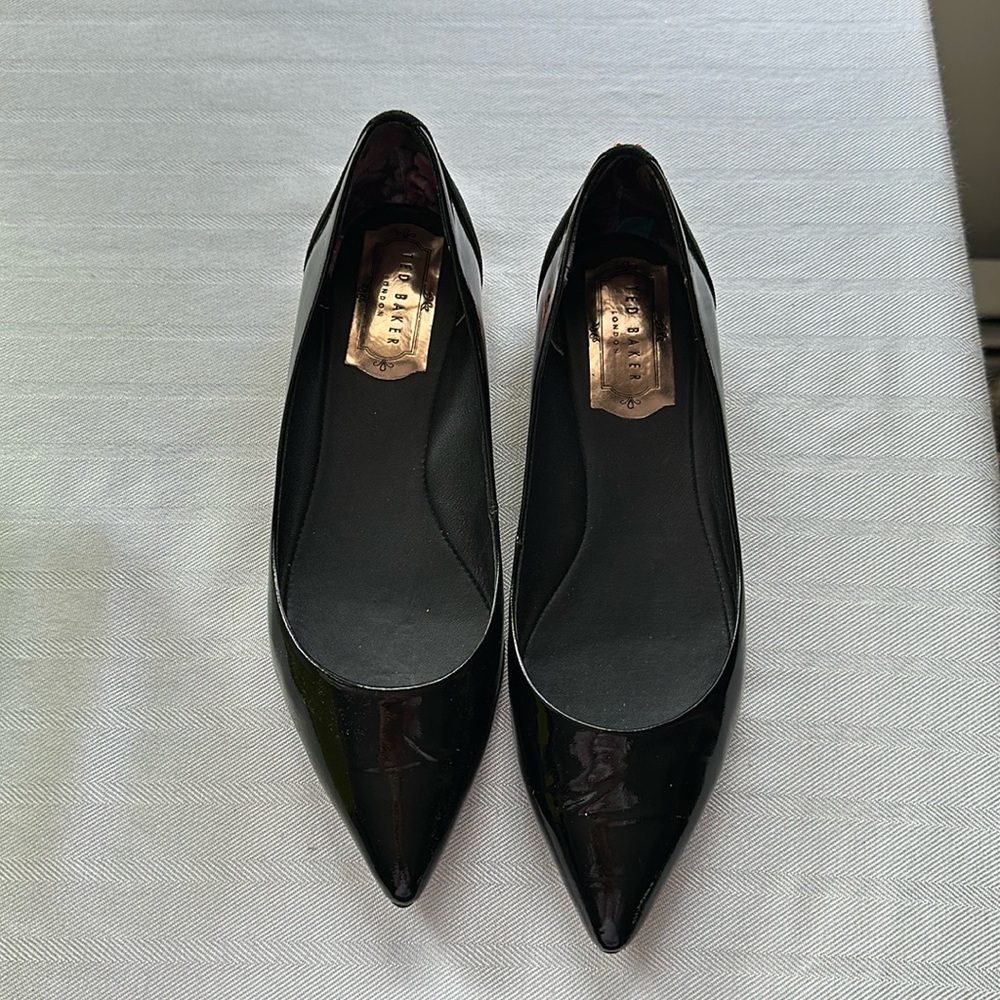 Ted Baker Patent Leather pointed toe flats